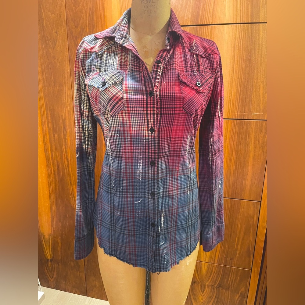 Metropark Distressed dyed button down